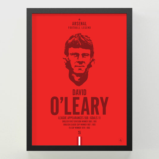 David O'leary Head Poster - Arsenal