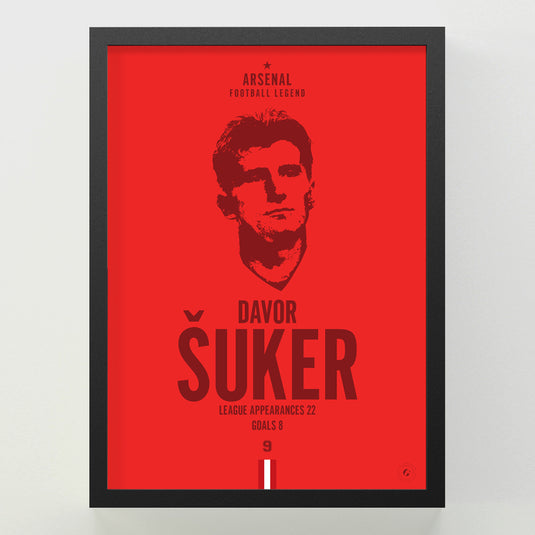 Davor Suker Head Poster - Arsenal