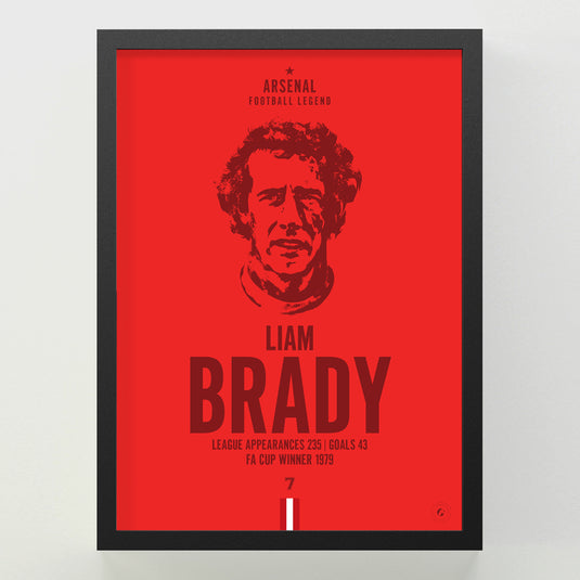 Liam Brady Head Poster - Arsenal