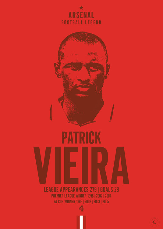 Póster Cabeza de Patrick Vieira - Arsenal