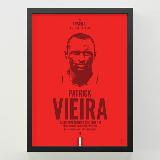 Patrick Vieira Head Poster - Arsenal