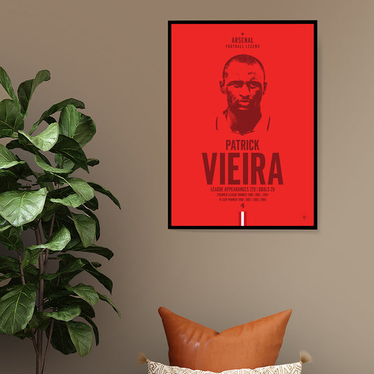 Patrick Vieira Arsenal Football Legend Iconic Portrait Print