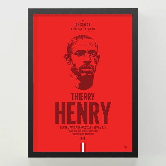 Thierry Henry Head Poster - Arsenal