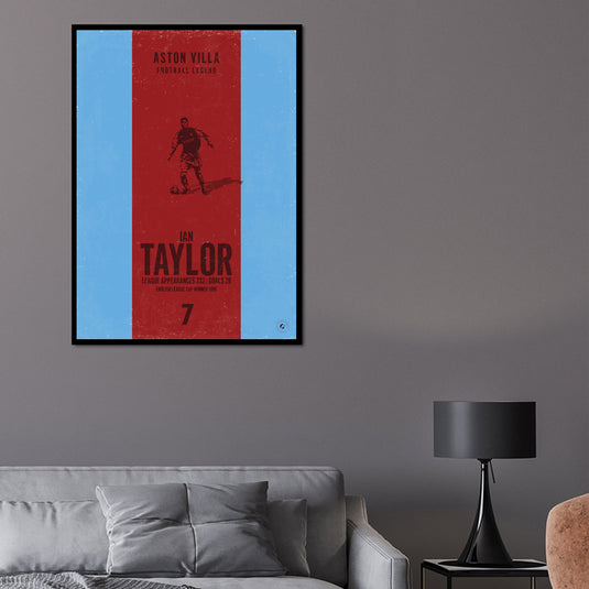 Ian Taylor Aston Villa Heritage Stripes Print