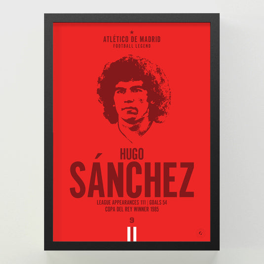 Hugo Sanchez Head Poster - Atletico Madrid