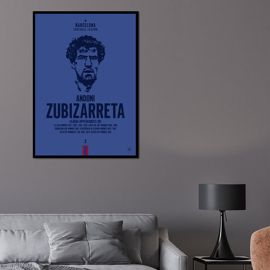 Andoni Zubizarreta Head Poster - Barcelona