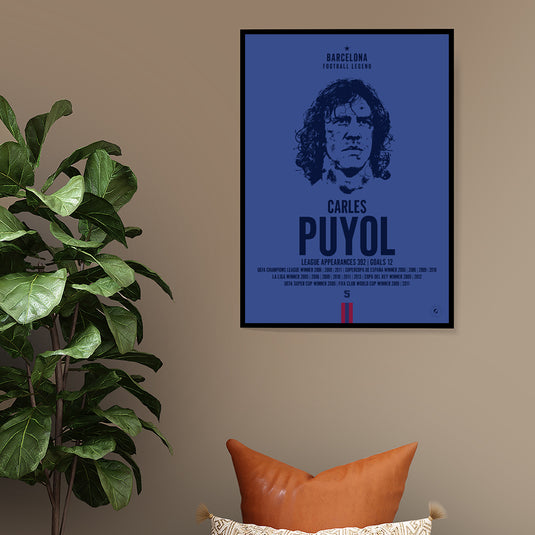 Carles Puyol Barcelona Legend Iconic Portrait Print