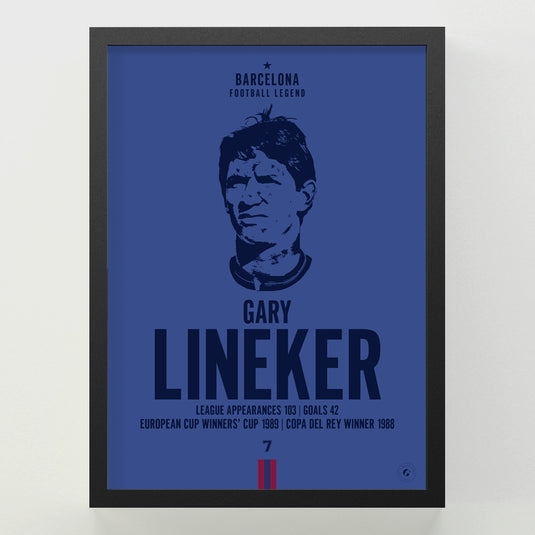 Gary Lineker Head Poster - Barcelona