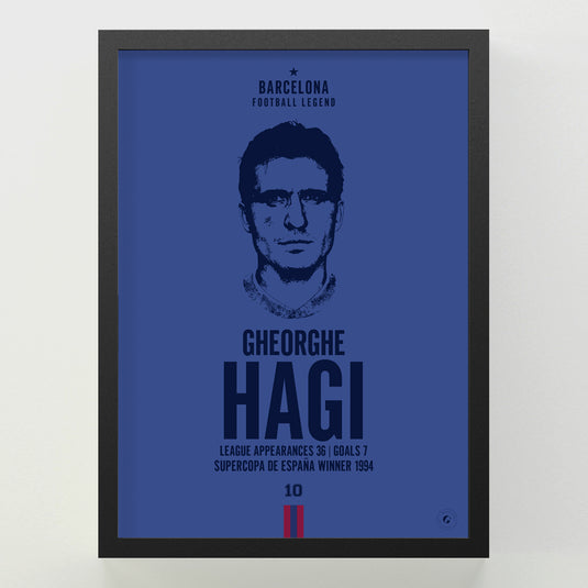 Gheorghe Hagi Head Poster - Barcelona