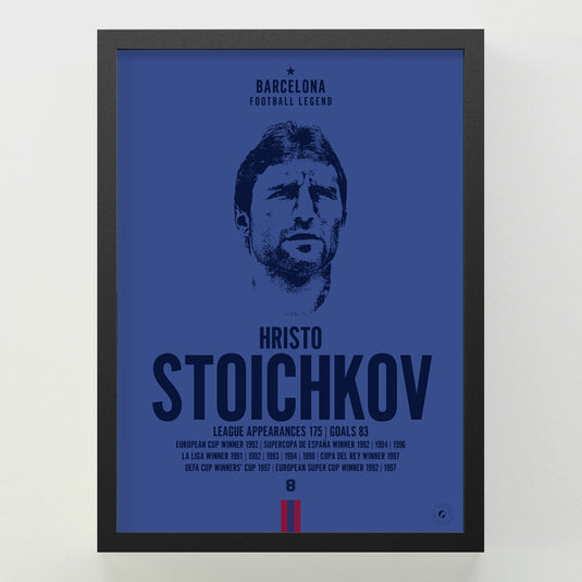 Hristo Stoichkov Head Poster - Barcelona