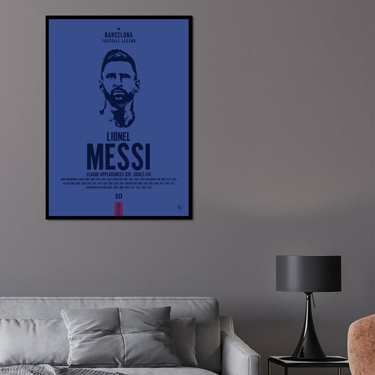 Lionel Messi Head Poster - Barcelona