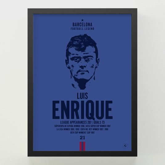 Luis Enrique Head Poster - Barcelona