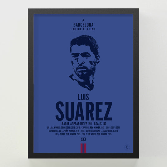 Luis Suarez Head Poster - Barcelona