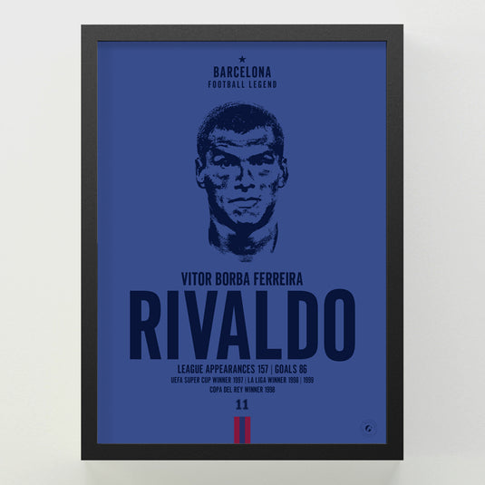 Rivaldo Head Poster - Barcelona