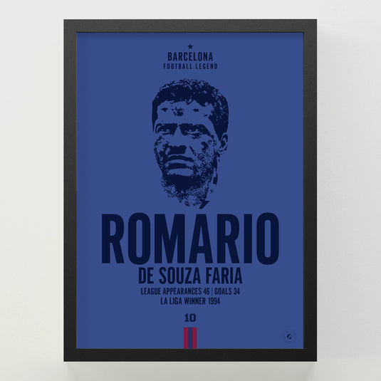 Romario Head Poster - Barcelona