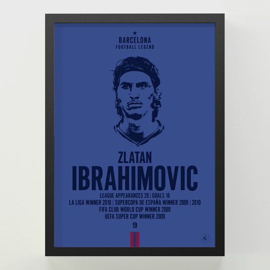 Zlatan Ibrahimovic Head Poster - Barcelona