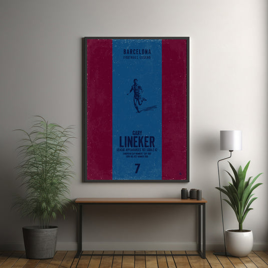 Gary Lineker Poster (Vertical Band) - Barcelona