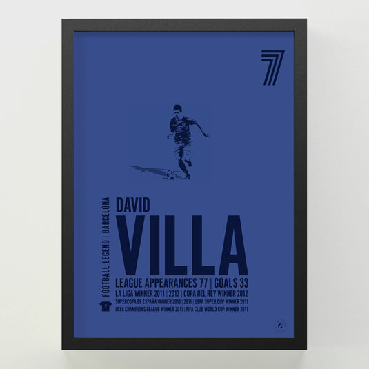 David Villa Poster - Barcelona