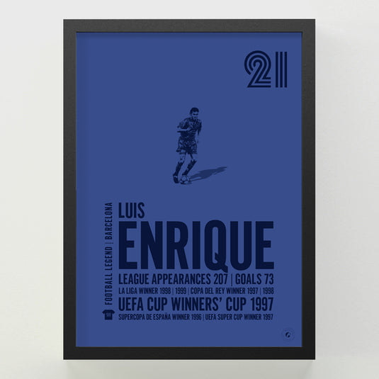 Luis Enrique Poster - Barcelona