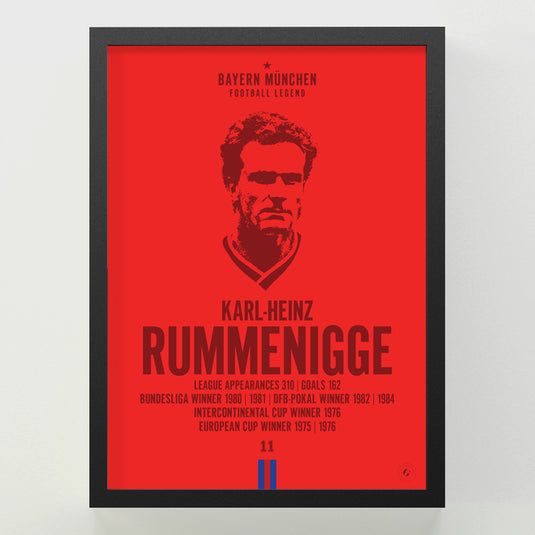 Karl-Heinz Rummenigge Head Poster - FC Bayern Munich