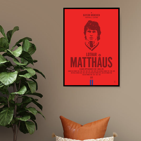 Lothar Matthaus Head Poster - FC Bayern Munich