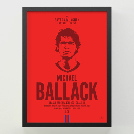 Michael Ballack Head Poster - FC Bayern Munich