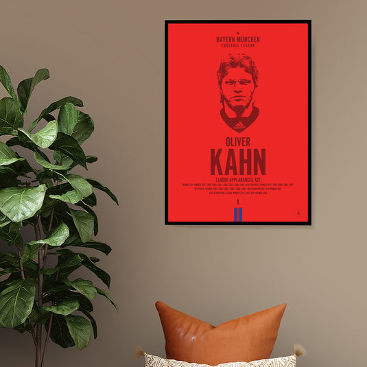 Oliver Kahn Head Poster - FC Bayern Munich