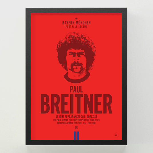 Paul Breitner Head Poster - FC Bayern Munich