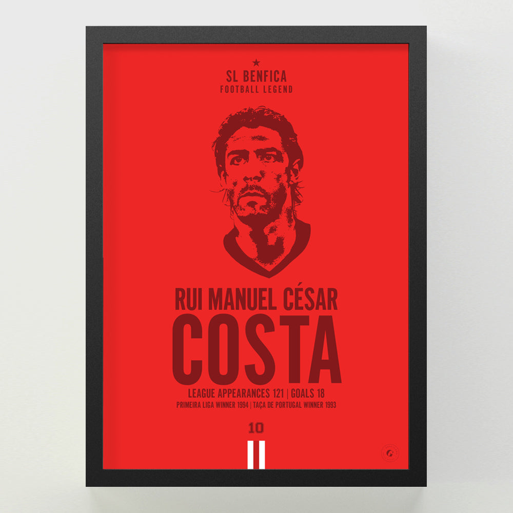 Rui Costa Head Poster - Benfica