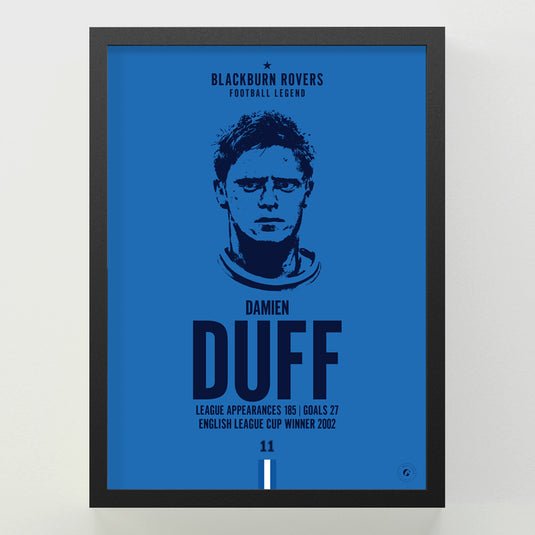 Damien Duff Head Poster - Blackburn Rovers