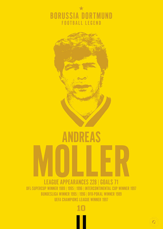 Andreas Moller Head Poster - Borussia Dortmund