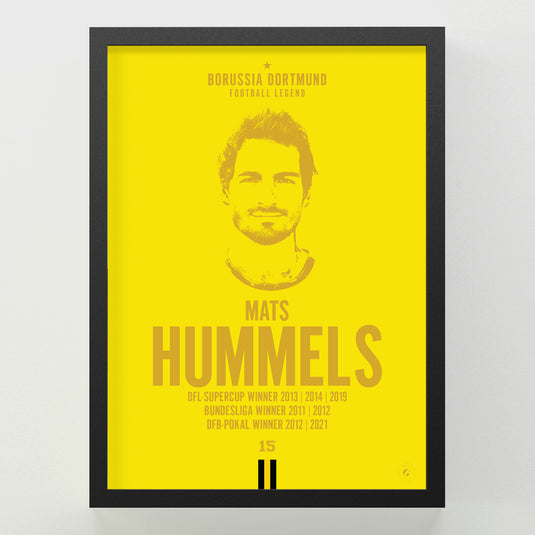 Mats Hummels Head Poster - Borussia Dortmund