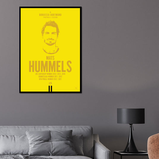 Mats Hummels Head Poster - Borussia Dortmund