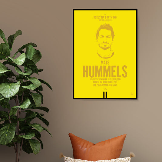 Mats Hummels Head Poster - Borussia Dortmund