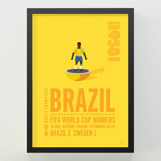 Brazil 1958 FIFA World Cup Winners Poster