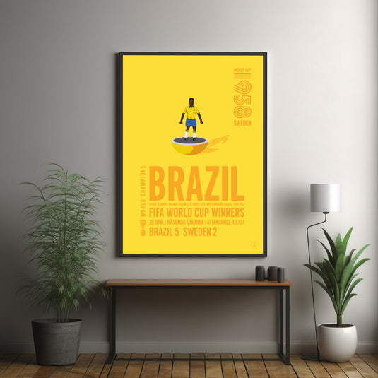 Brazil 1958 FIFA World Cup Winners Poster