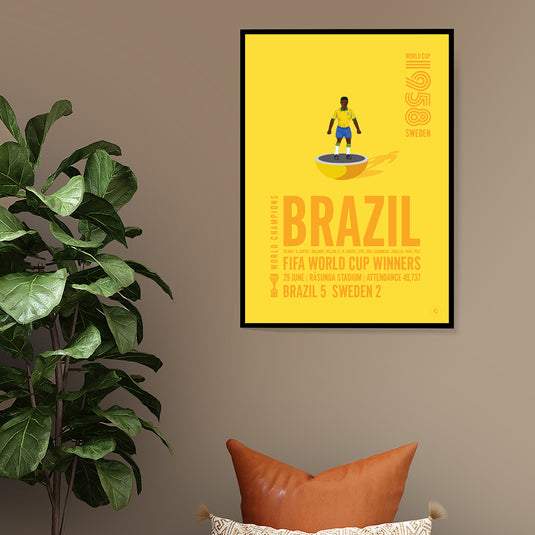 Brazil 1958 FIFA World Cup Winners Poster