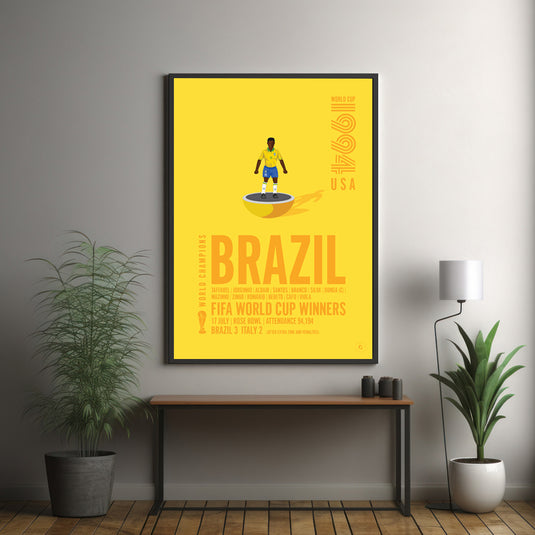 Brazil 1994 FIFA World Cup Winners Poster