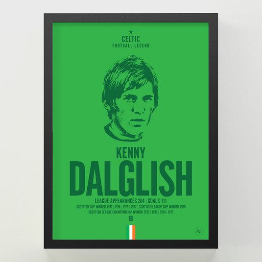 Kenny Dalglish Head Poster - Celtic