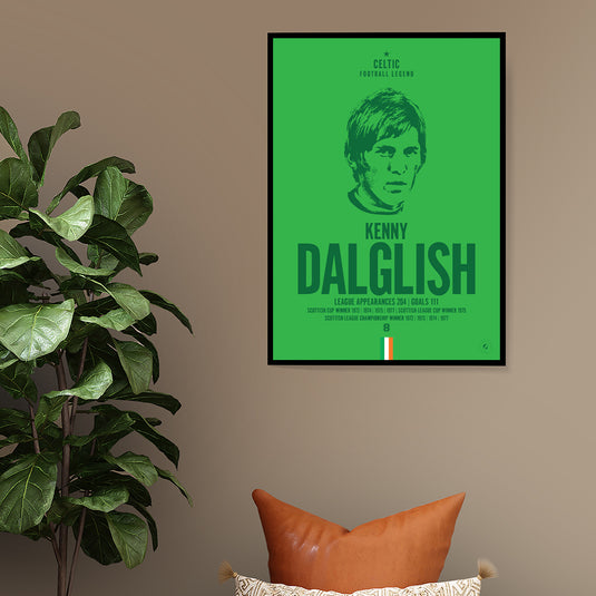 Kenny Dalglish Head Poster - Celtic