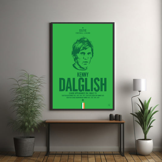 Kenny Dalglish Head Poster - Celtic