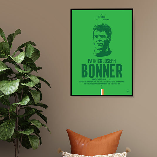 Packie Bonner Head Poster - Celtic