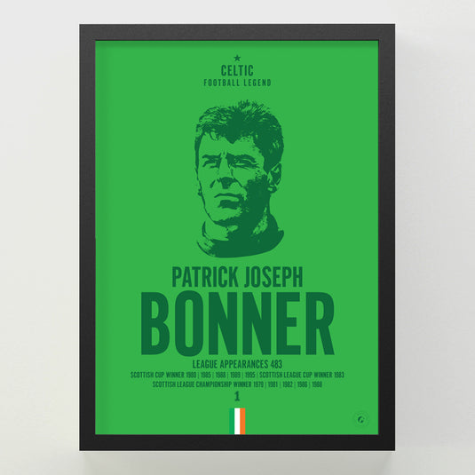 Packie Bonner Head Poster - Celtic