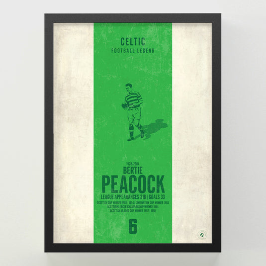 Bertie Peacock Poster - Celtic