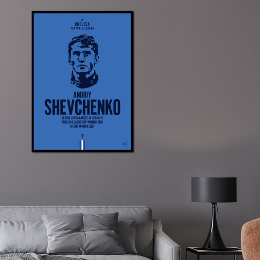 Andriy Shevchenko Head Poster - Chelsea