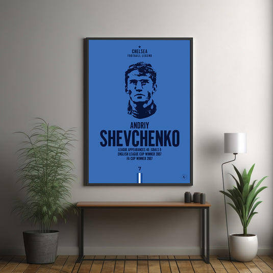 Andriy Shevchenko Head Poster - Chelsea