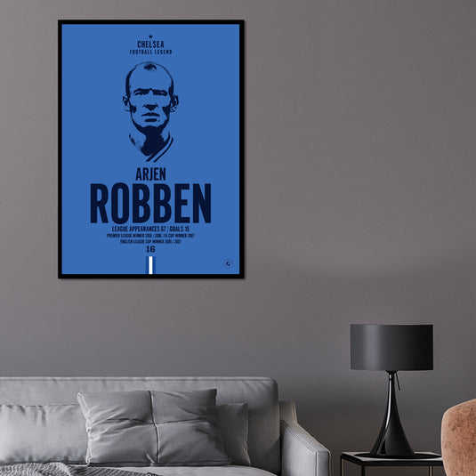 Arjen Robben Head Poster - Chelsea