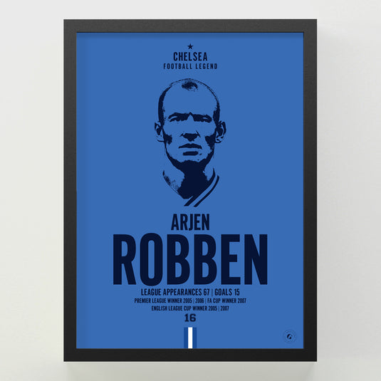 Arjen Robben Head Poster - Chelsea