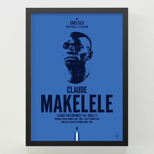 Claude Makelele Head Poster - Chelsea