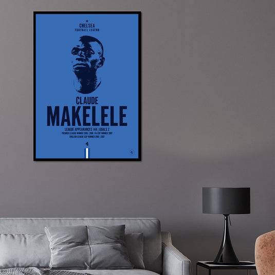 Claude Makelele Chelsea Football Legend Iconic Portrait Print